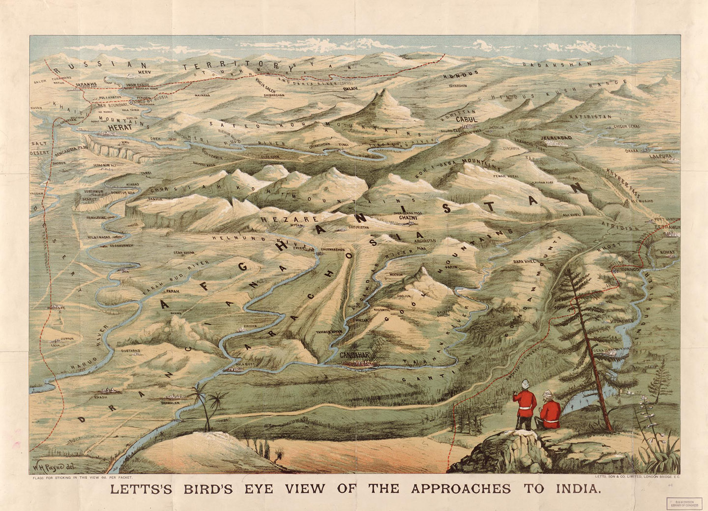 Letts's Bird's Eye View of the Approaches to India