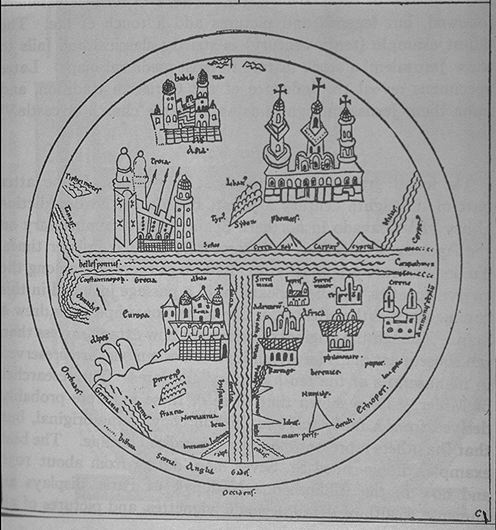 T-O map, Sallust from Miller via Wright