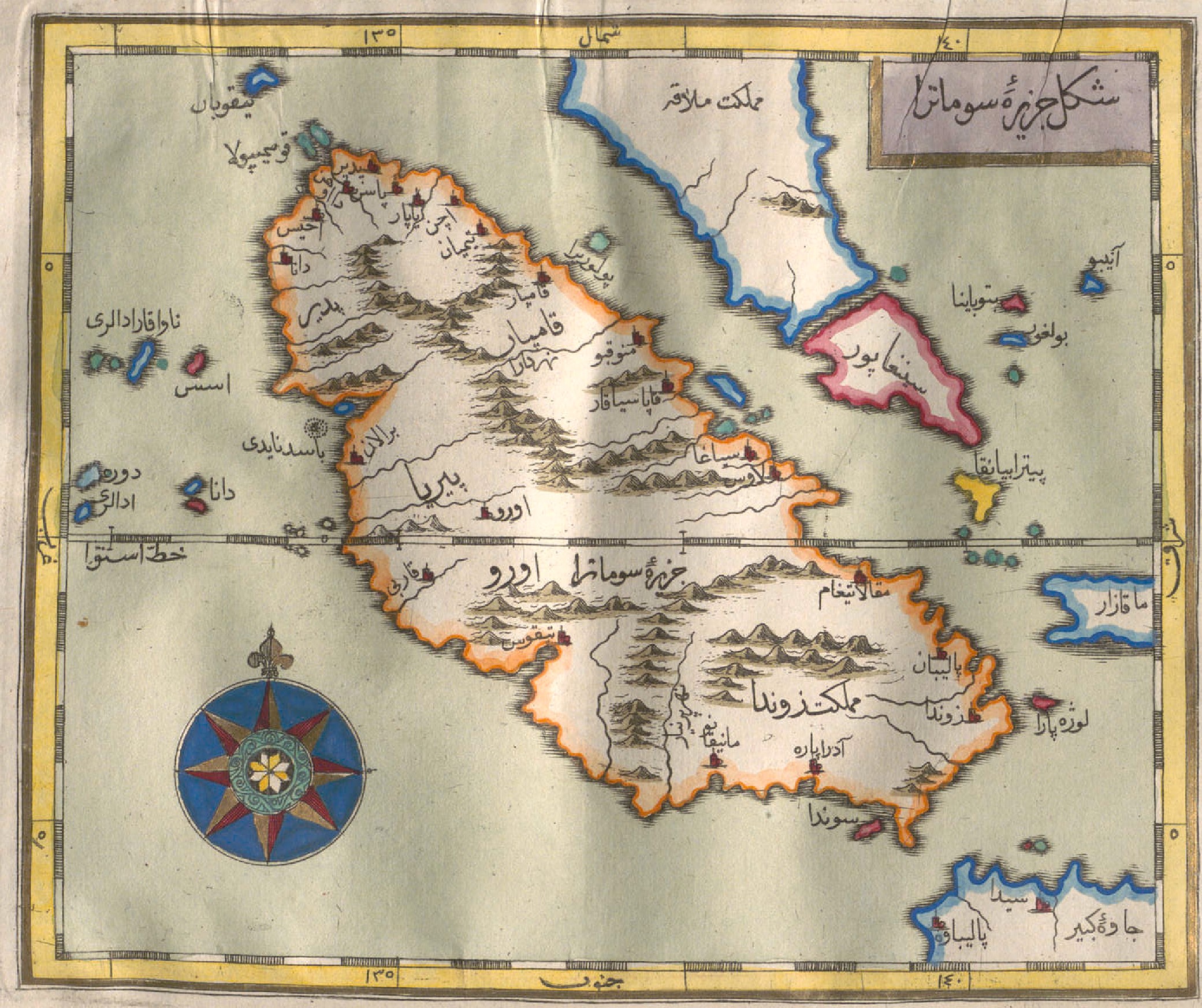 Map of Singapore and The Straits of Malacca