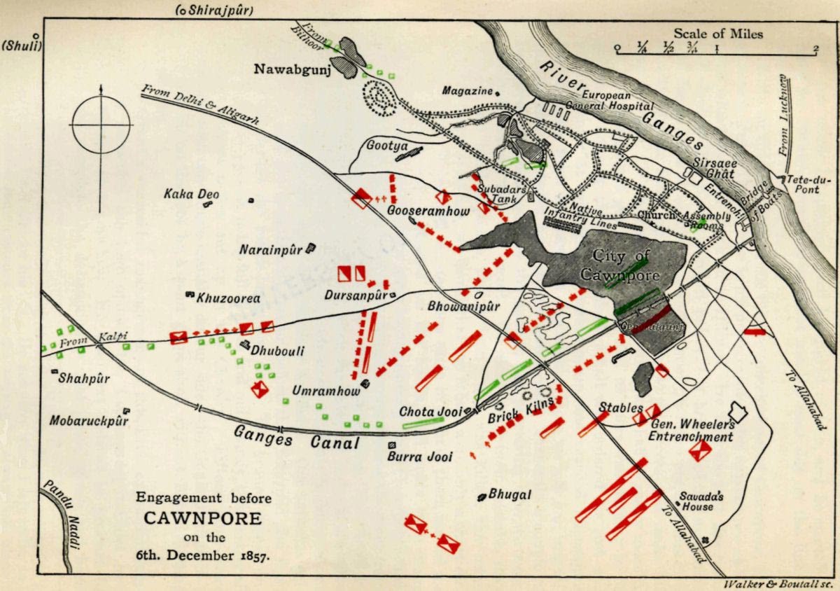 Map of Siege of Cawnpore