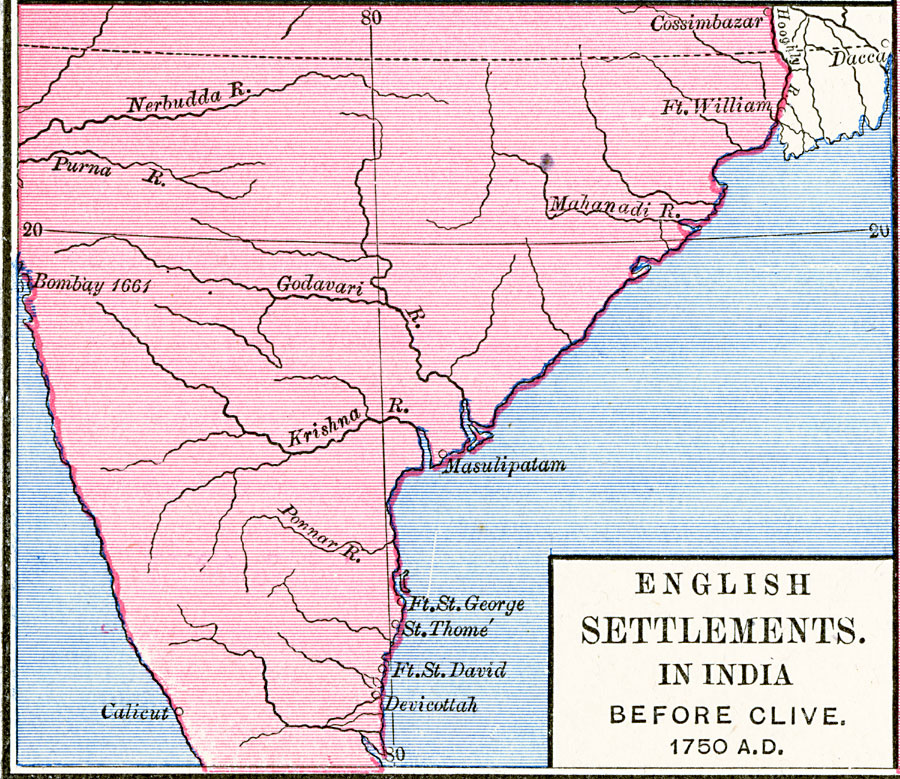 Anglo-India before Robert Clive, 1750